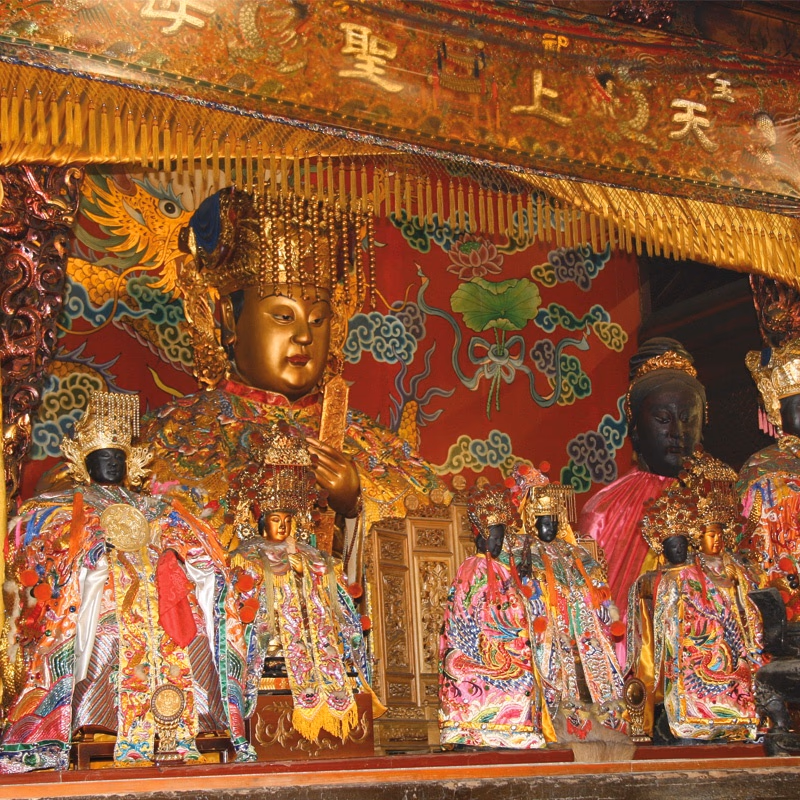 Taiwan Tempel Binnen — Sfeerimpressie Zuidoost-Azië