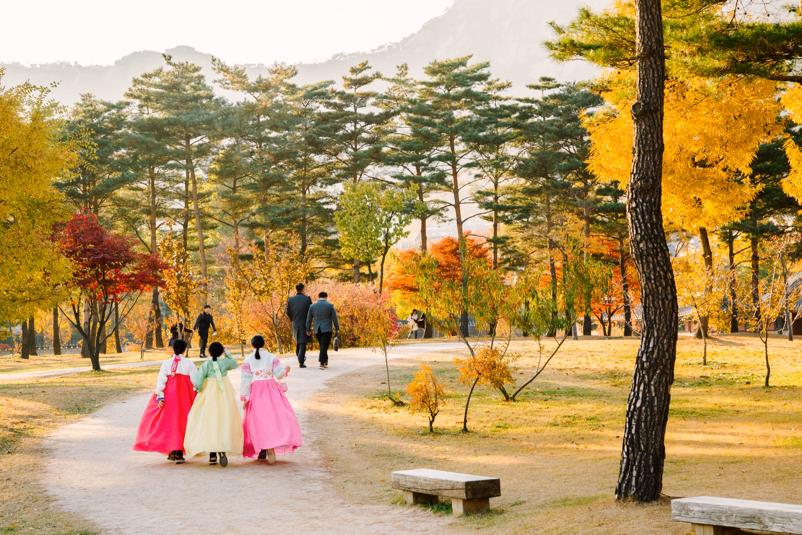 Seoul Korea Girls With Hanbok — Zuid-Korea Seoul Korea Girls With Hanbok — Zuid-Korea